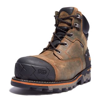 Timberland Mens Boondock 6 Inch Waterproof Non-Insulated Work Boot,Brown Oiled Distressed,9 M US