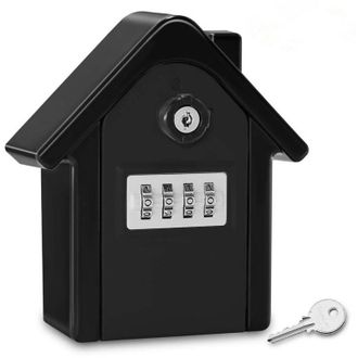 OEM Caja De Seguridad Para Llaves De Pared Negra Con C&oacute;digo Digital Y Llaves De Emergencia, Caja Fuerte Grande Para Llaves, Caja Fuerte Para Exteriores Pa