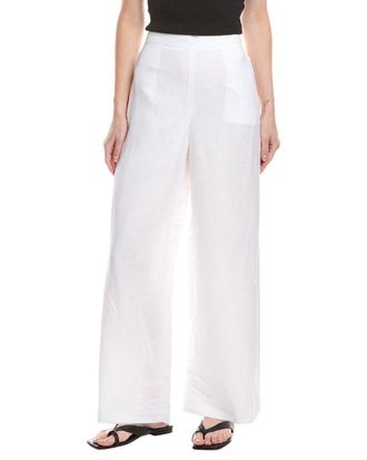 Kenneth Cole Wide Leg Linen-Blend Pant