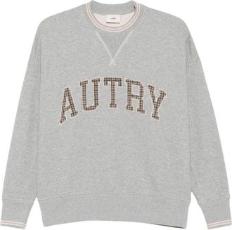 Autry Cotton Logo Sweatshirt - Dames - Sweatshirts - Grijs - M - Katoen - Hoodies & sweatvesten