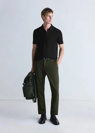 Mango Pantaloni slim fit comfort Thermolite verde scuro - Uomo - 52 - MANGO MAN