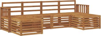 vidaXL Conjunto De Sof&aacute;s De Exterior 6 Uds. Natural Vidaxl
