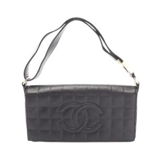 Chanel Pre-owned Chocolat Quilted Leather Shoulder Bag - Dames - Pre-owned - Zwart - Maat: ONE Size Leer