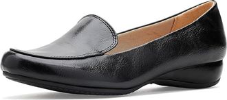 Life Stride Dario Slip-On Loafers Womens Flat Shoes Black : 9.5 M (B), Faux Leather
