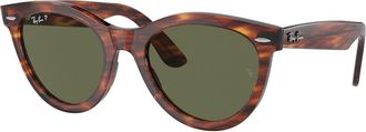 Ray-Ban RB2241F Wayfarer Way Asian Fit Polarized 954/58 Mens Sunglasses Tortoiseshell Size 54