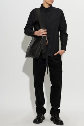 Post Archive Faction (PAF) Back-Slit Shirt, Mens, Black