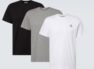 Moncler Set of 3 cotton jersey T-shirts