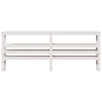 Berkfield Home Headboard with Shelves White 200 cm Solid Wood Pine