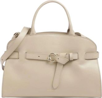 Coccinelle Sabine Large - Dames - Handtassen - Beige - ONE Size - Leer - Tassen