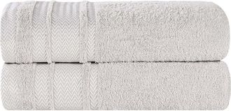 Superior Hays Cotton Solid Absorbent Medium Weight Bath Towels Set