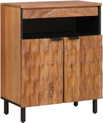 vidaXL Aparador Con Puerta Acabado De Acacia Marr&oacute;n 60 X 33 X 75 Cm Vidaxl