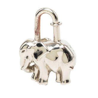 Herm&egrave;s Pre-owned Hermes Palladium Plated Elephant Cadena Lock Charm Pouch Ladies WRSRWDG5S1NGZLKL