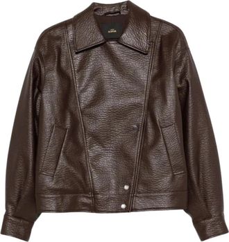 Twinset Light Jassen - Dames - Leren en Su&egrave;de Jassen - Bruin - M - Jassen