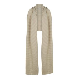 Cortana Nuna- beige jacquard checkered scarf - female - Cortana - Scarves - Beige - ONE SIZE - Accessories