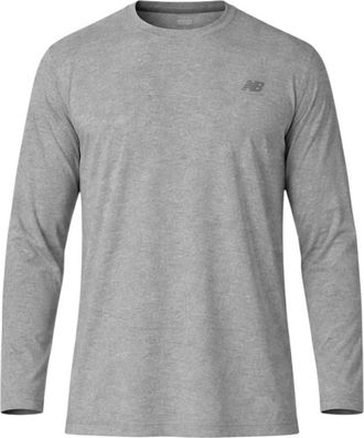 New Balance Mens Lightweight Long Sleeve Top In Athletic Grey