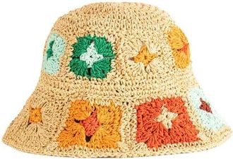 Suncoo Rieten Zonnehoed - unisex - Hoeden - Veelkleurig - ONE Size - Accessoires