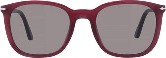 Persol Grey Square Unisex Sunglasses PO3355S 1216B1 52