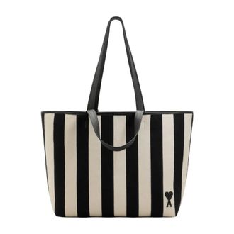 Ami De Coeur Shopping Bag - female - Ami Paris - Shopping Bags - Black - ONE SIZE - Bags