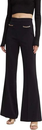 Twinset Pantaloni con catena Oval T - - Trousers - Donna - Nero - S