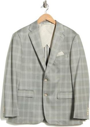 Duchamp Plaid Sport Coat in Light Green at Nordstrom Rack, Size 38 Regular