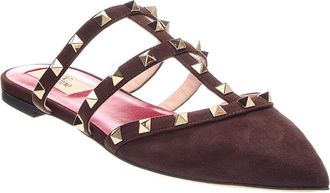 Valentino Rockstud Caged Suede Mule