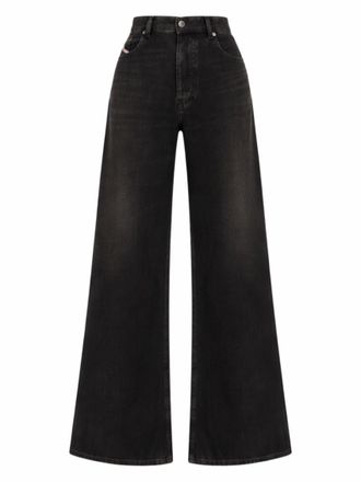 Diesel Black Relaxed High Rise Jeans