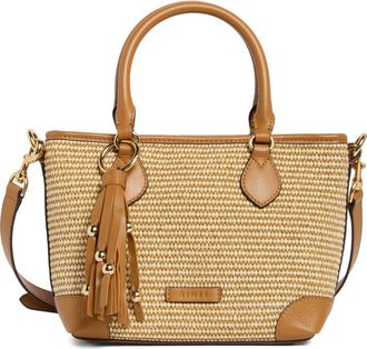 Aim&eacute;e Ibiza Raffia Mini Tote Handbag in Raffia Latte at Nordstrom Rack
