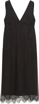 Carven Gelaagde lingerie jurk - Dames - Casual kleedjes - Zwart - M - Katoen - Kleedjes