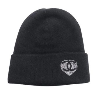 Chanel Pre-owned Accessories, female, Black, Size: ONE SIZE Pre-owned Knit Hat