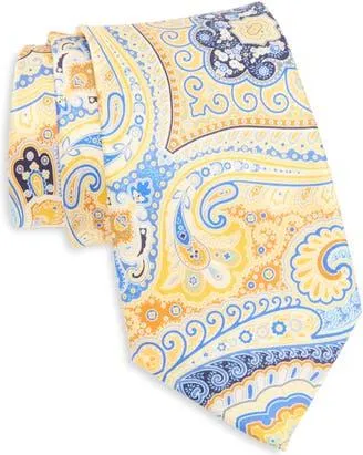 Robert Graham Paisley Floral Silk Tie in Gold at Nordstrom Rack
