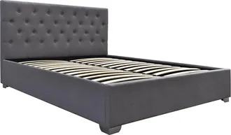 Habitat et Jardin Habitat Et Jardin - Letto Matrimoniale Con Contenitore tino - 180 X 200 Cm - Grigio