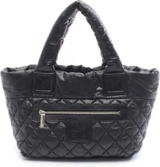 Chanel Pre-owned Tote Bags, female, Black, Size: ONE SIZE Pre-owned Vintage Nylon Tote Bag