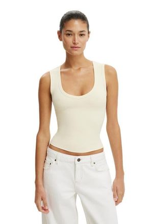 Cotton On Womens Hold Me V Neck Tank in Vanilla Glow at Nordstrom, Size Xx-Small