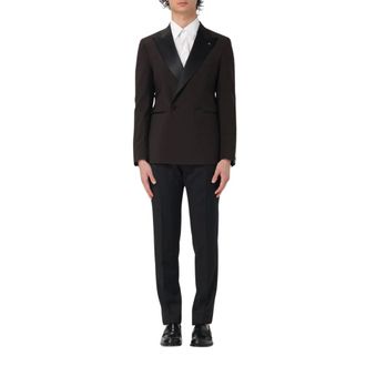 Tagliatore Double Breasted Suits, male, Brown, Size: XL DoubleBreasted Notch Lapel Suit