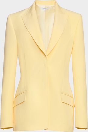 Santorelli Two-Button Soft Stretch Crepe Jacket