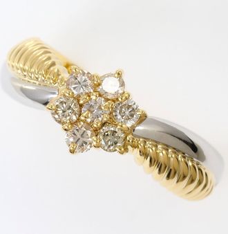 C&A Platinum Yellow Gold Yellow Gold (18K) Platinum 900 Band Ring (Pre-Owned)