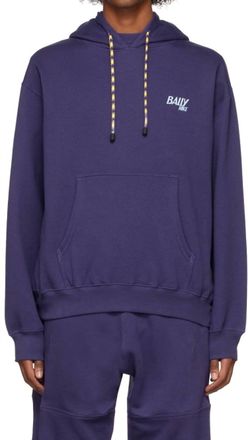 Bally Unisex Hike Organic Cotton Hooded Sweatshirt In Purple