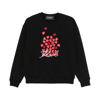 Karl Lagerfeld Harten Sweatshirt - Dames - Sweatshirts - Zwart - S - Hoodies & sweatvesten