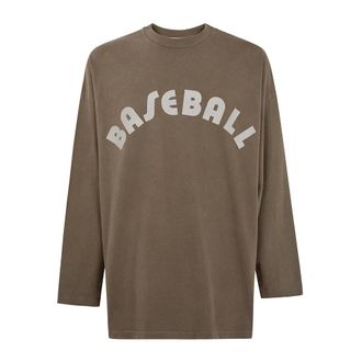 Fear of God Camiseta de manga larga con gr&aacute;fico de b&eacute;isbol - Tops - Hombre - Marr&oacute;n - S