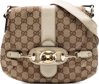Gucci Pre-owned Gucci GG Canvas Horsebit Shoulder Bag Unisex 930J1NWO4JHWXBZD