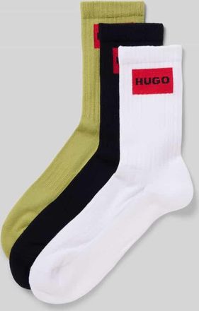 HUGO BOSS Socken mit Label-Detail im 3er-Pack in Grass, Größe 39-42