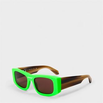 Off-white Mens Accessories Off White Lucio Square Full Rim Sunglasses in Green/Brown - One Size