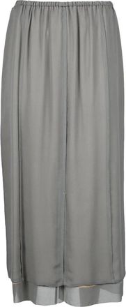 Alysi Long Silk Skirt - Grey