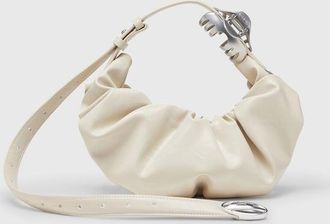 Diesel Grab-D-Small scruched hobo bag - Shoulder Bags - Woman - White