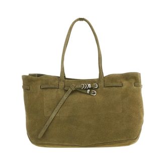 Marge Sherwood Buckled Suede Tote - Dames - Tassen - Groen - Maat: ONE Size Su&egrave;de