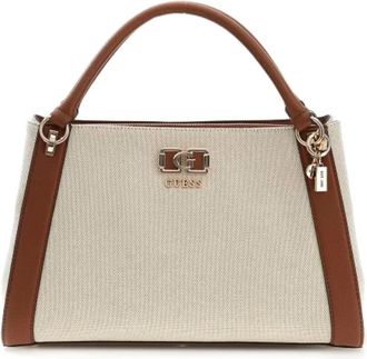 Guess Karnilla Girlfriend Satchel - Dames - Handtassen - Beige - ONE Size - Tassen