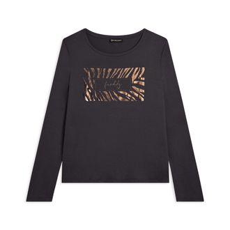 Freddy T-shirt donna manica lunga con logo strass