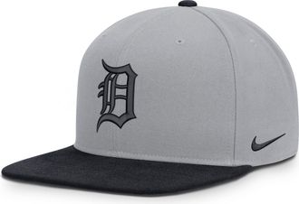 Nike Detroit Tigers Primetime Pro Nike Mens Dri-FIT MLB Structured Snapback Hat in Grey | NB09164NDG-WNT