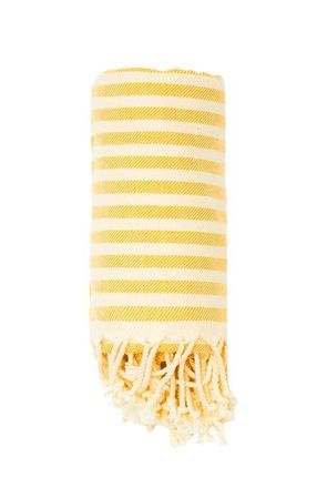 Sunkissed Sand Free Beach Towel - Striped in Marbella Yellow at Nordstrom