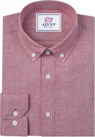 Alynn Mens Lucas Untuckable Casual Fit Dress Shirt In Red